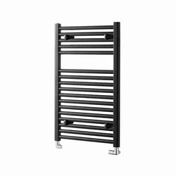 Towelrads Pisa 25mm Black Straight Heated Towel Rail 800x600mm - 170003